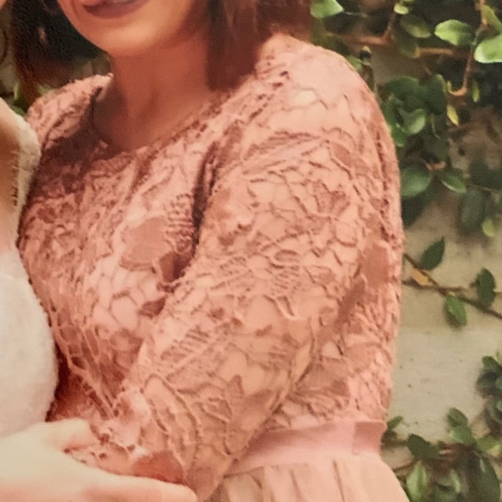 Mauve pink bridesmaid, long party (or prom) dress!